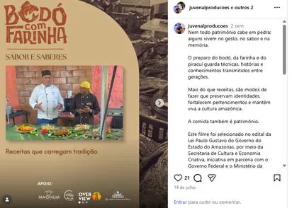 Registro de clipping relacionado a Bodó com Farinha – Sabores e Saberes