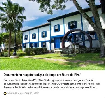 Registro de clipping relacionado a Jongo – O Ritmo da Resistência