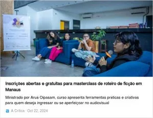 Registro de clipping relacionado a Retomada e A Rota do Guaraná