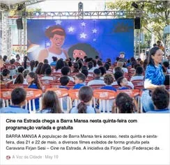 Registro de clipping relacionado a Viva História! e Costurando a Cultura